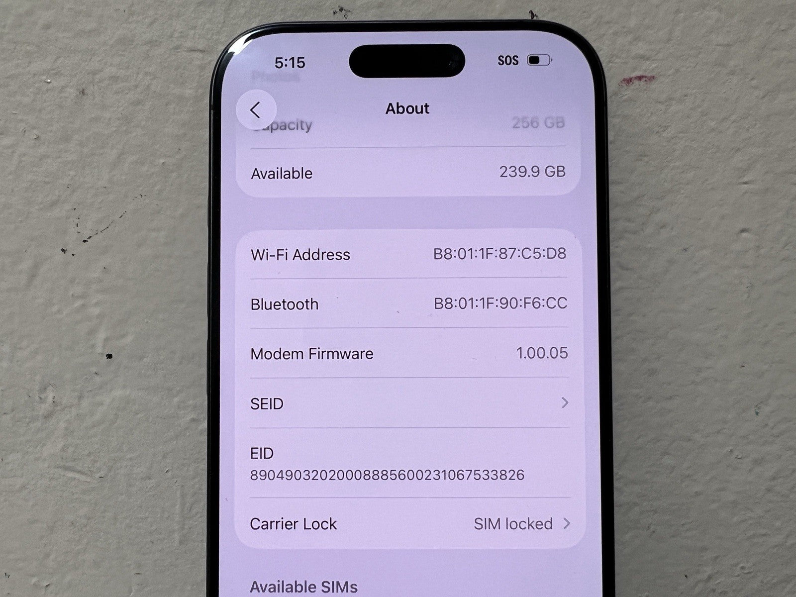 Apple iPhone 17 - 256 GB Blue 100% Battery EXCELLENT CONDITION (Locked Verizon)