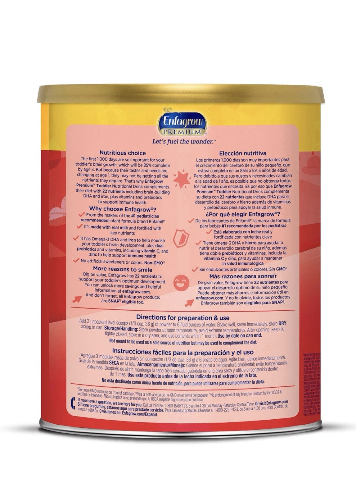 2LBS Enfagrow Premium Powder Toddler - 32oz Toddlers 12 Months and Up Exp 7/2026