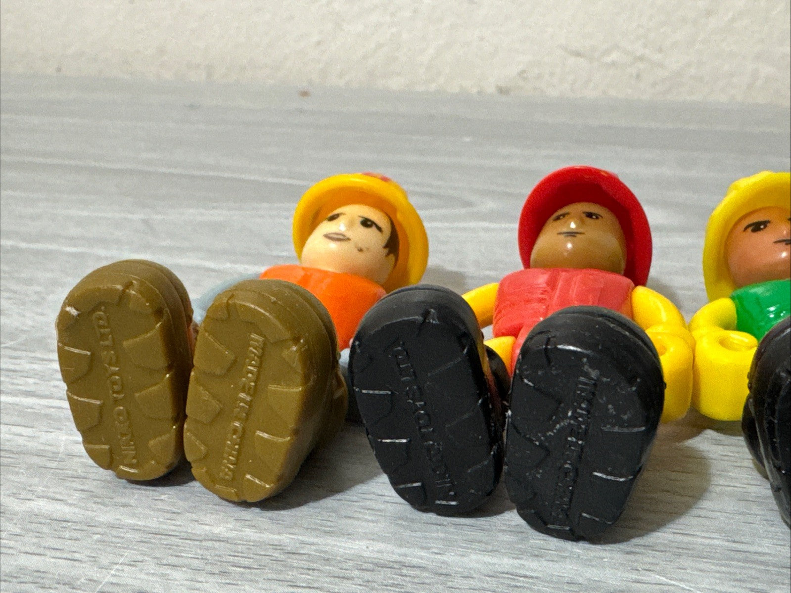 Nikko Toys LOT OF 4 2 Construction Workers 1 Fireman And 1 Machine Maker Figures