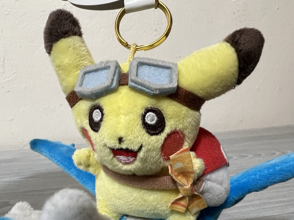 Pokemon Center Japan 2019 Riding Latios Pikachu mascot plush keychain RARE