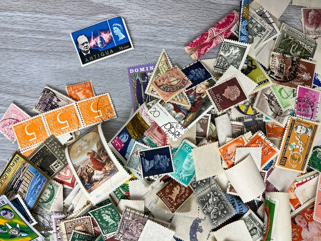 Lot of 2,000+ Postage Vintage Stamps - Rare Collectible Stamps Unknown Value