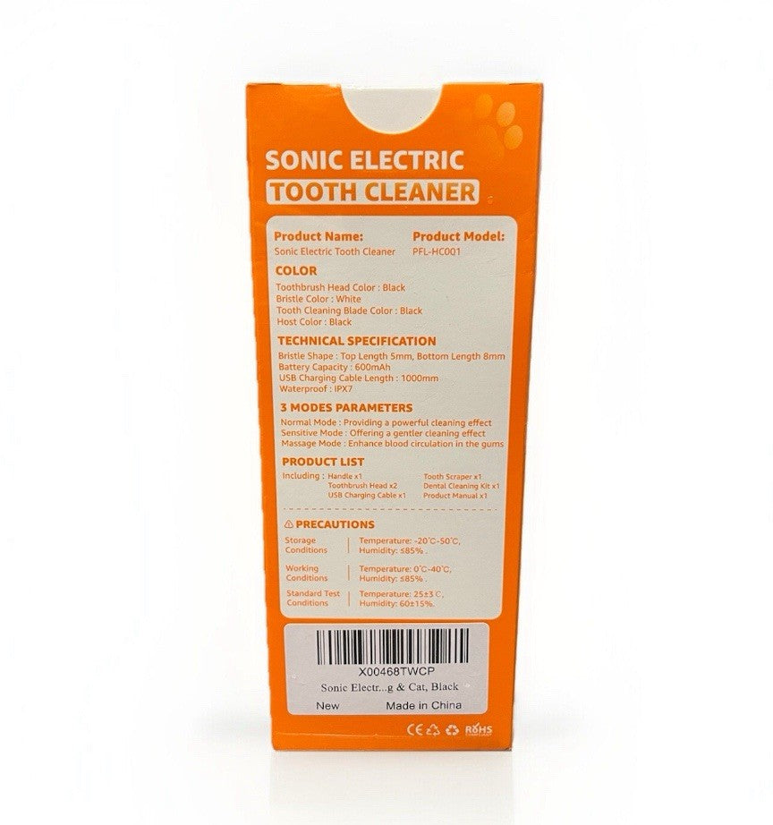 Sonic Electric Tooth Cleaner for Dogs - With Plaque Teeth Cleaning Kit