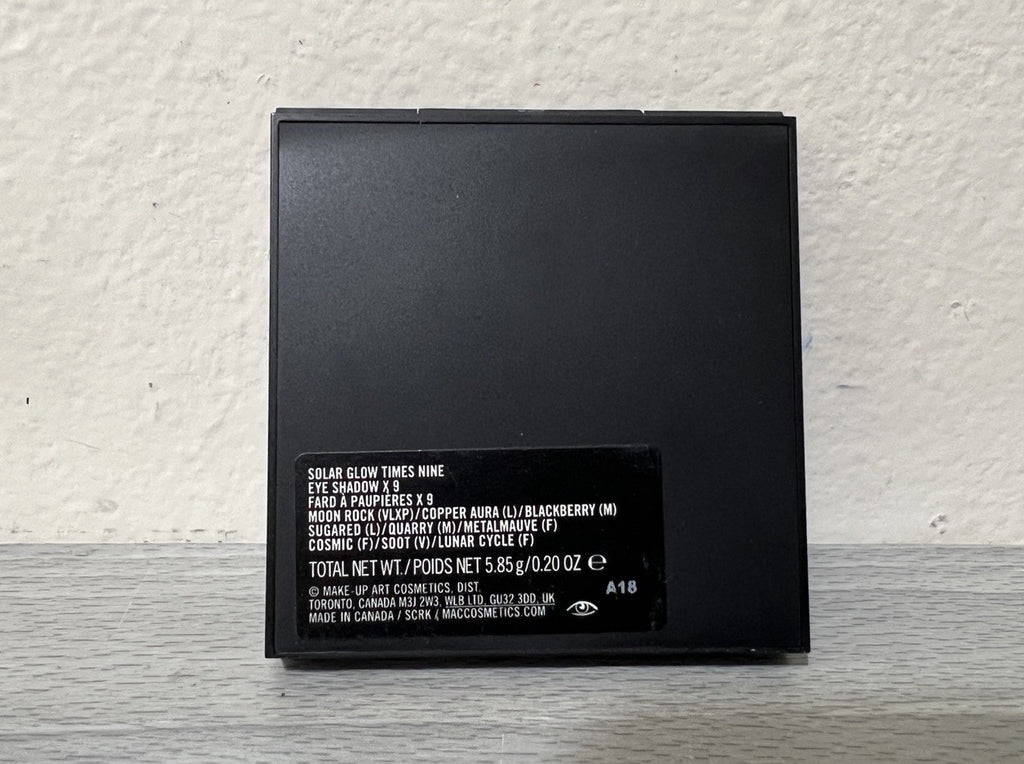 MAC Eye Shadow X 9 Solar Glow Times Nine 0.20oz Brand New in Box-Discontinued