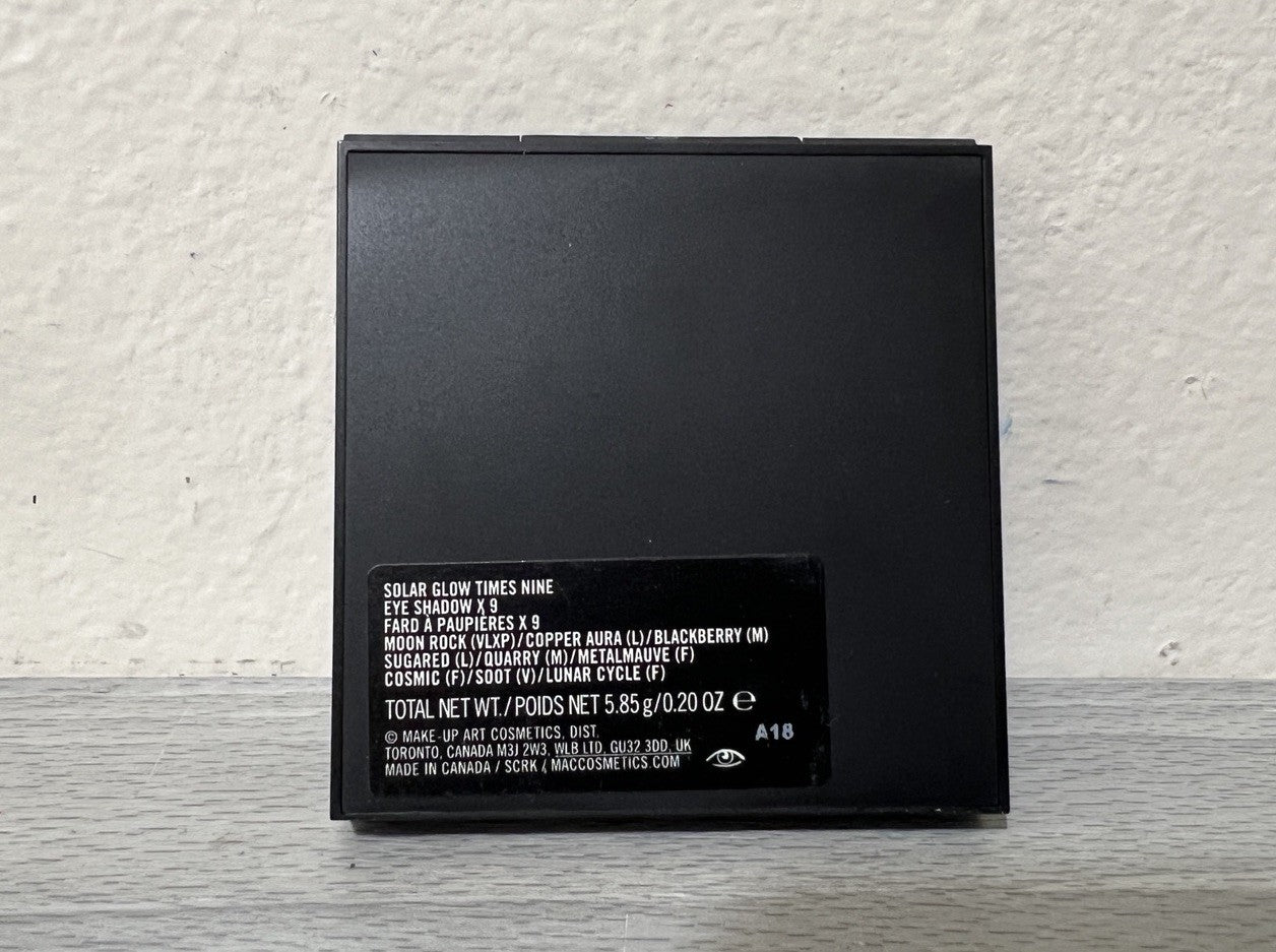 MAC Eye Shadow X 9 Solar Glow Times Nine 0.20oz Brand New in Box-Discontinued