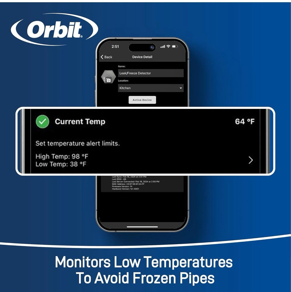 71005 B-Hyve Smart Flood Sensor - Wifi Water Leak Detector (5-Pack)