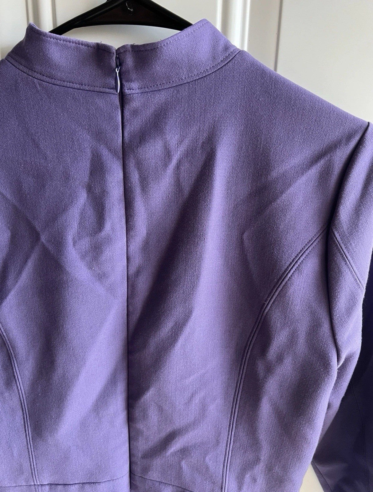 WHBM Purple Keyhole-Neckline Fit & Flare Dress - Size 6