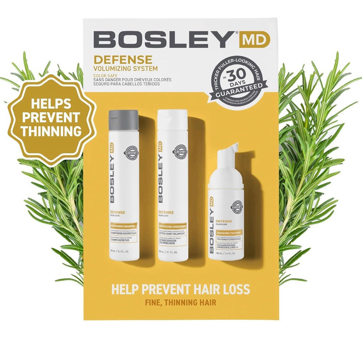BosleyMD Kit Volumizing Shampoo & Hair Thinning Treatment - Color Safe