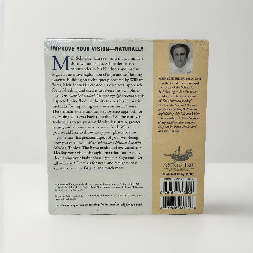 MEIR SCHNEIDER'S~MIRACLE EYESIGHT METHOD~1996 NEW SEALED 3 CD SET~VISION HEALING