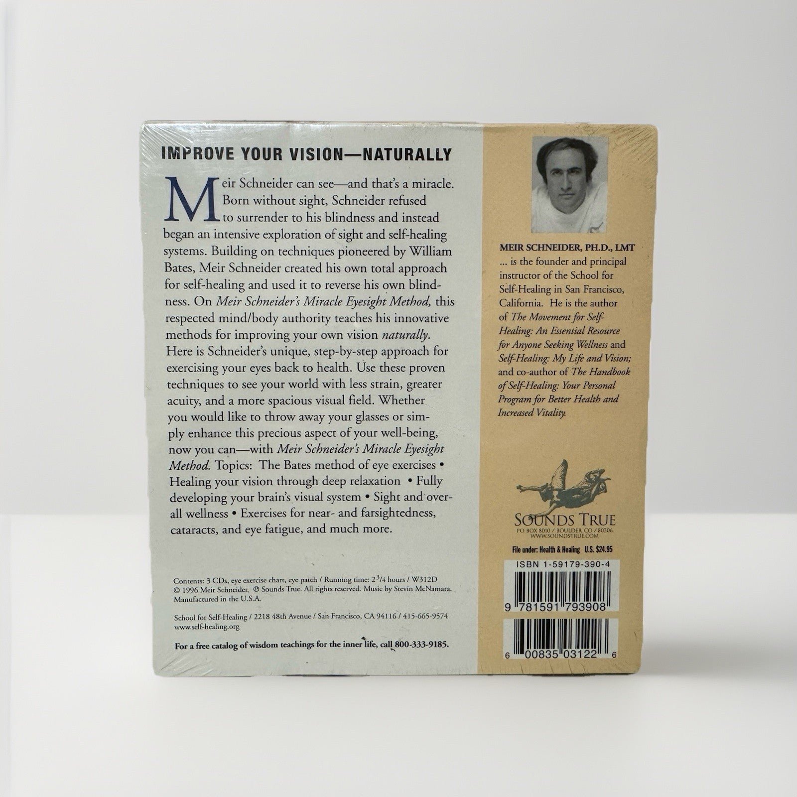 MEIR SCHNEIDER'S~MIRACLE EYESIGHT METHOD~1996 NEW SEALED 3 CD SET~VISION HEALING