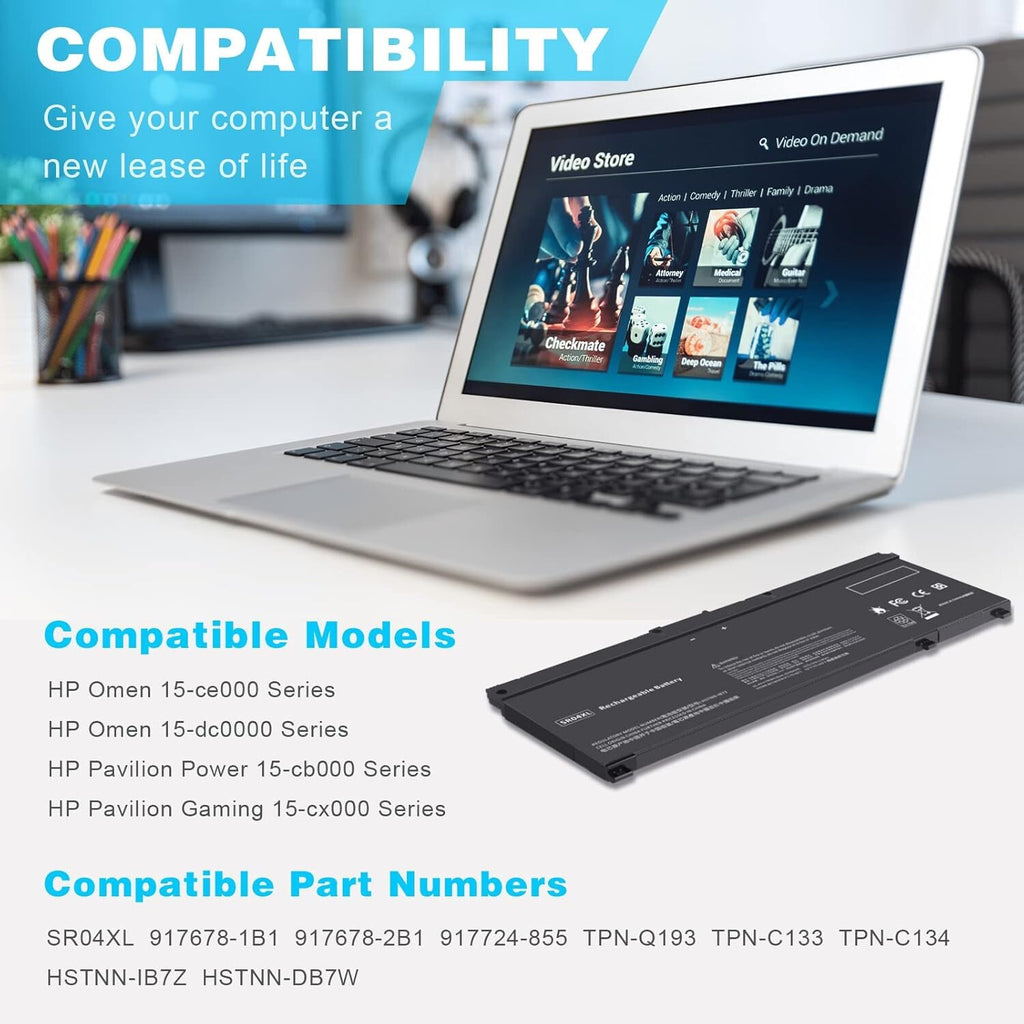 SR04XL Battery For HP Pavilion Laptop 15-CB000 Power 15-CB000 15-CE015DX