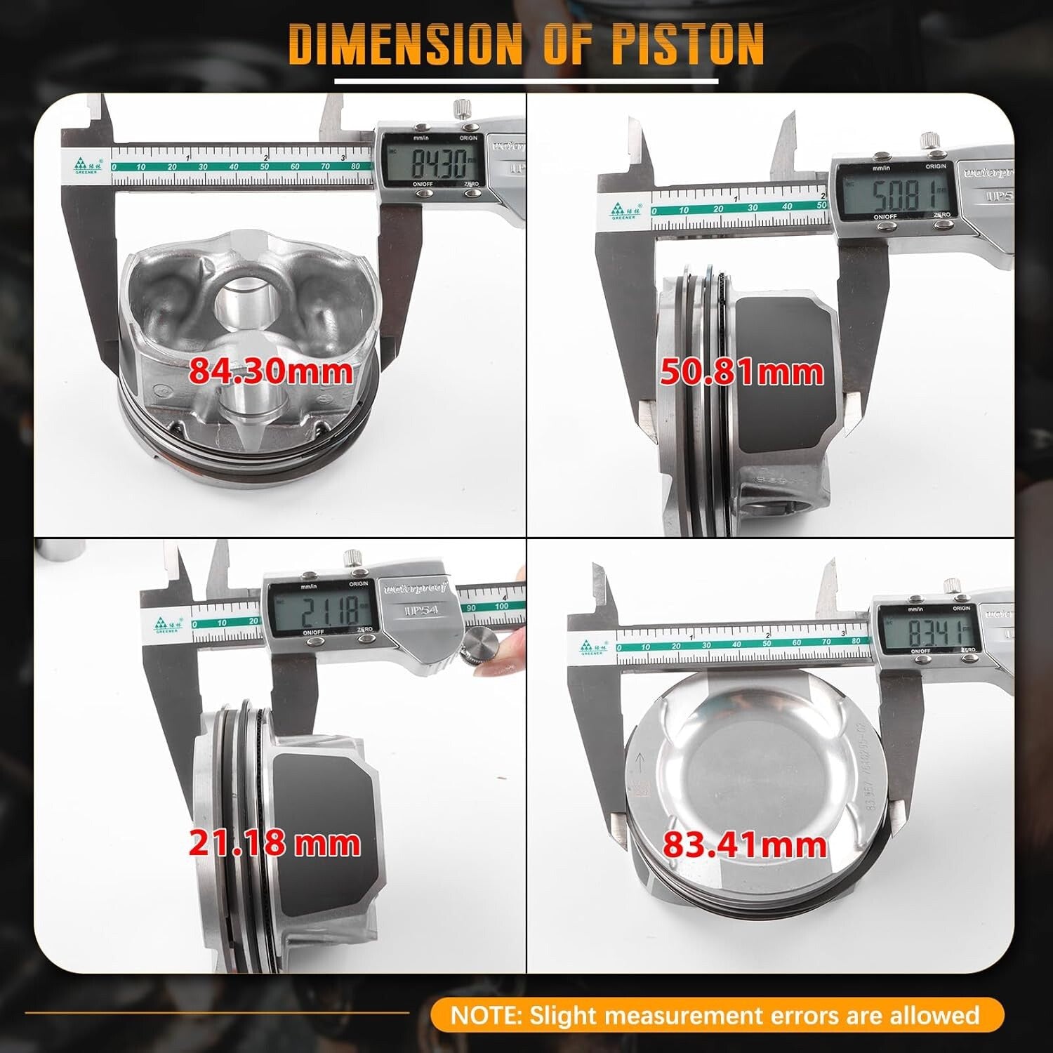 6PCS Engine Pistons Rings Set 84mm N54 Engine Fit for E82 E90 E91 E92 E93 E60