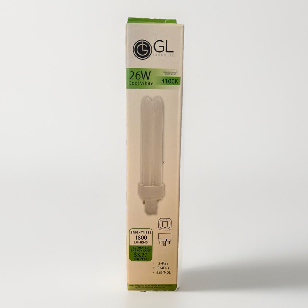 GL 26 Watt CFL Light Bulbs 2 Pin G24D-3 Base 4100K Cool White LOT OF 50