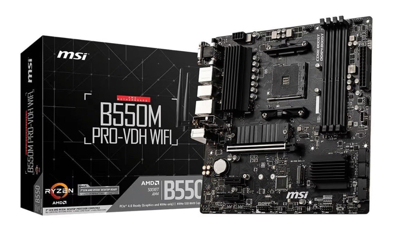 MSI ‎B550M PRO-VDH WIFI Socket AM4 AMD Motherboard New In Box