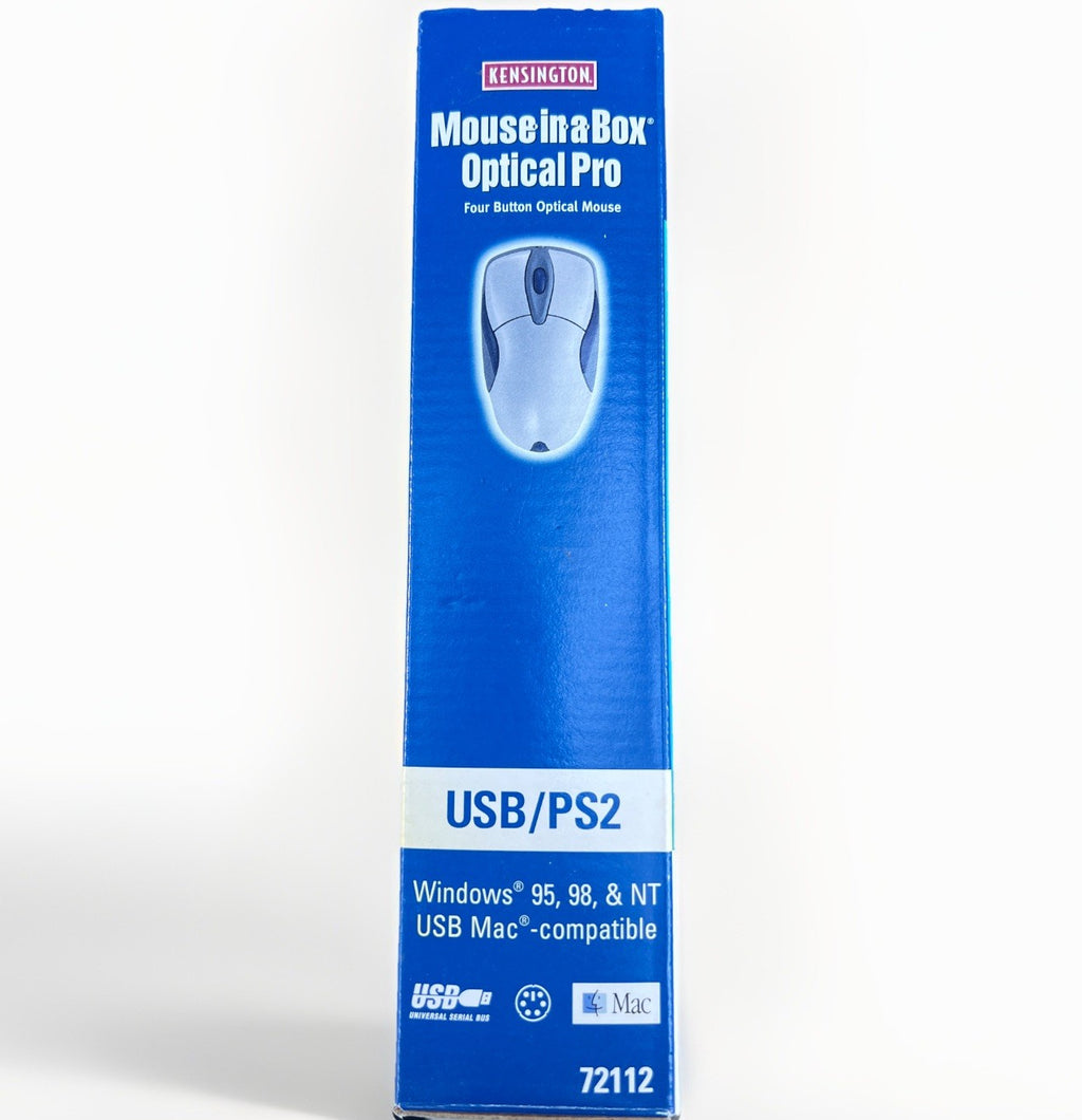 Kensington 72112 Mouse In A Box Optical Pro 4 Button USB/PS2 Mouse *NEW VINTAGE*