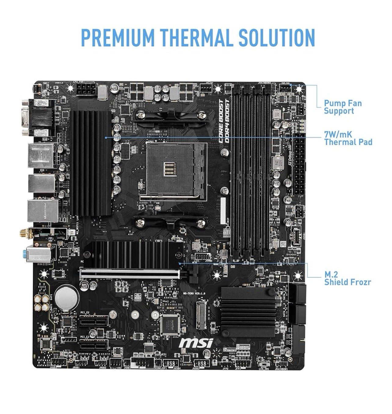 MSI B550M PRO-VDH AMD Ryzen AM4 Micro ATX Motherboard DDR4 SATA 6Gbs 128GB [NEW]