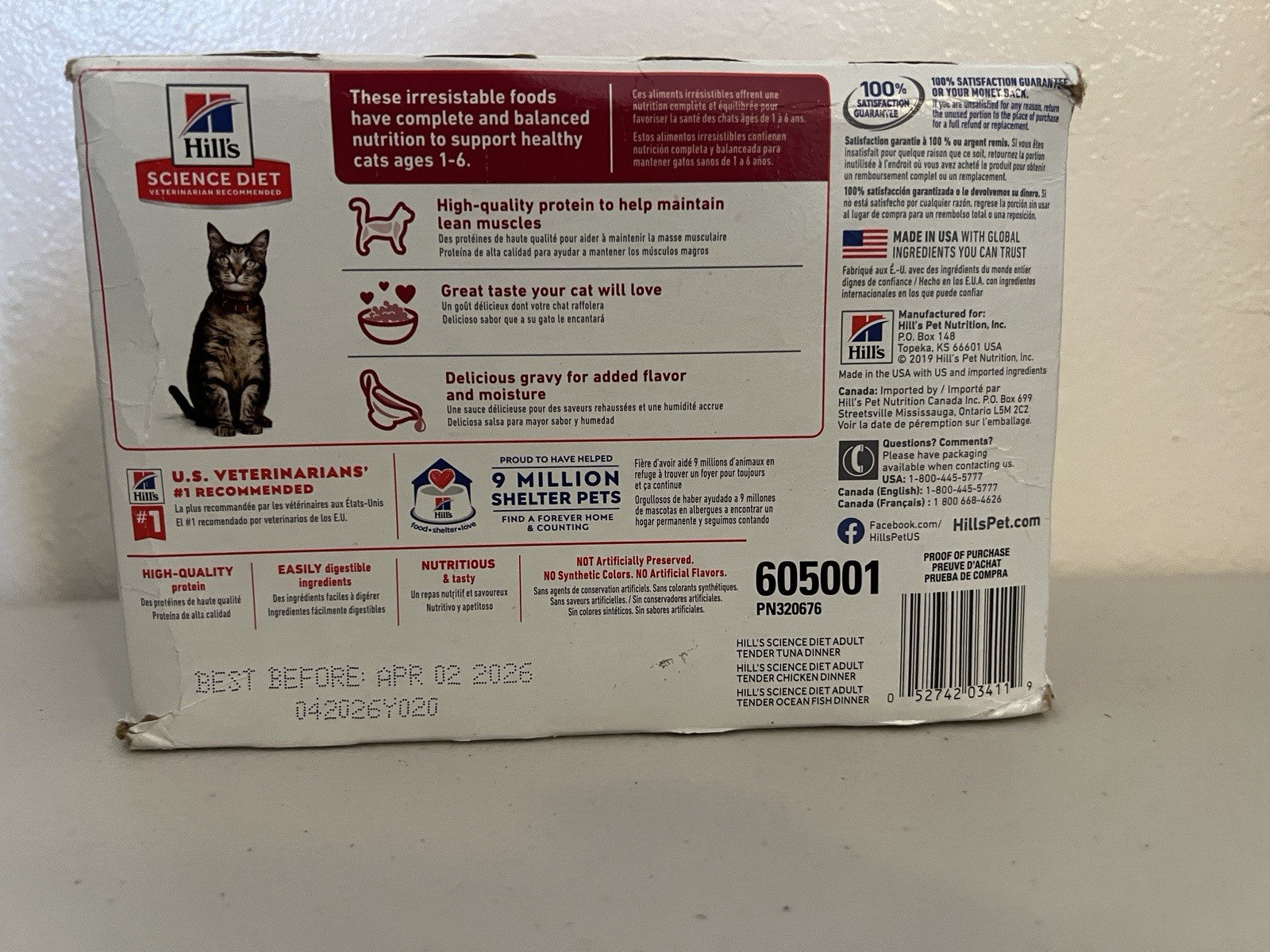 Hill's Science Diet Adult 1-6,  2.8 Ounce (12 Pouches) Cat Variety Pack