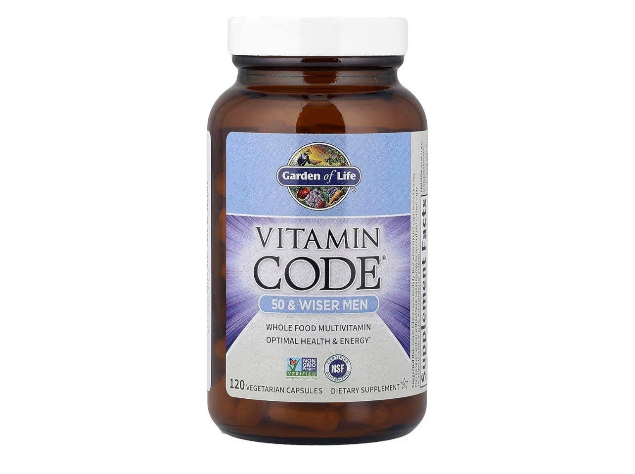 Garden of Life Multivitamin Men Code 50 & Wiser Vegetarian 120 Caps