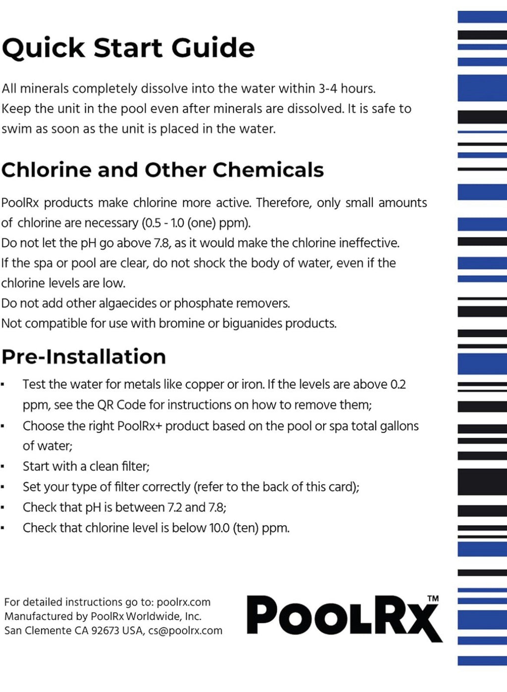 Pool-R-X+ Black White - Treats 20k-30k Gallons Pool Care - NEW Sealed