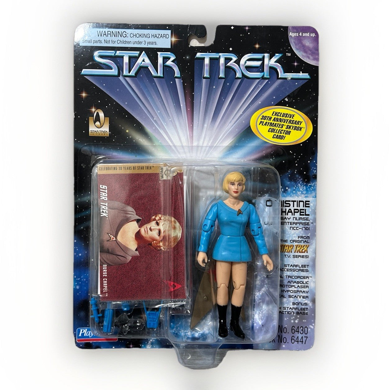 Playmates 1996 Star Trek CHRISTINE CHAPEL NURSE Action Figure #6447 T