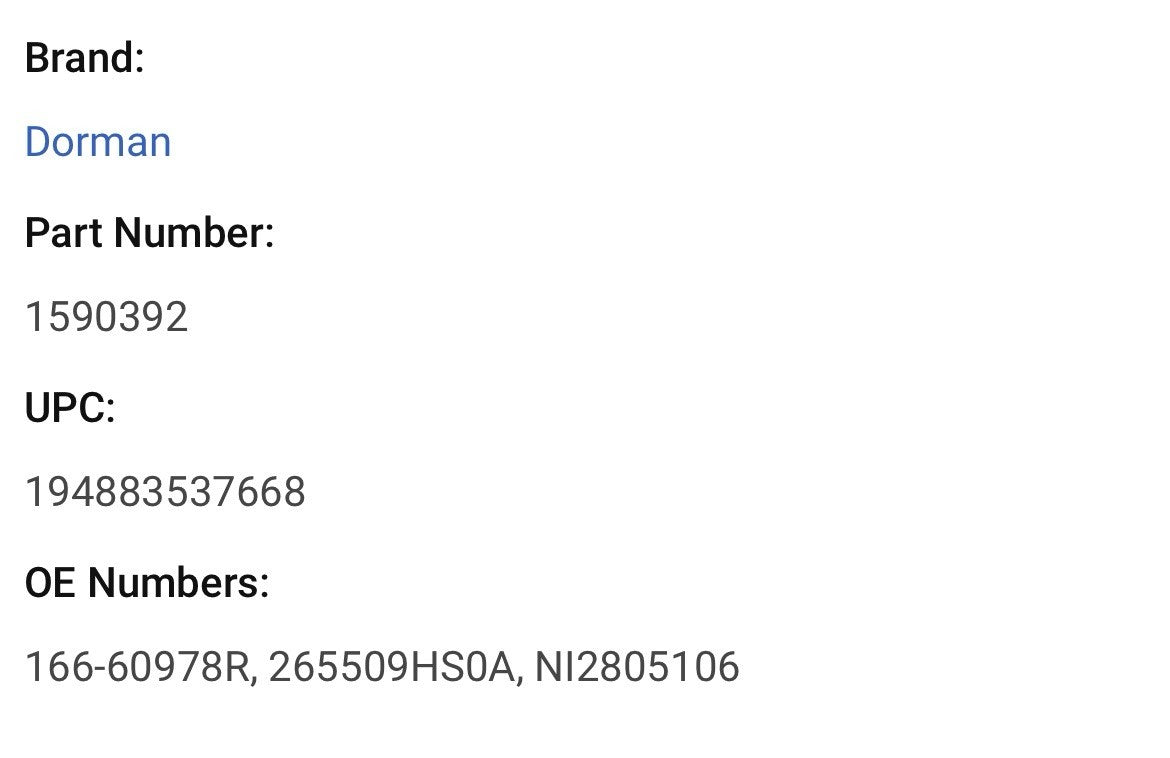 Dorman® 1590392 - Passenger Side Replacement Tail Light for Nissan Altima