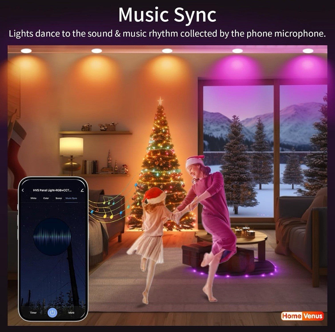 Smart Recessed Lighting 4 Inch RGBCW Color Changing 9W LED Downlight (4 Pack)