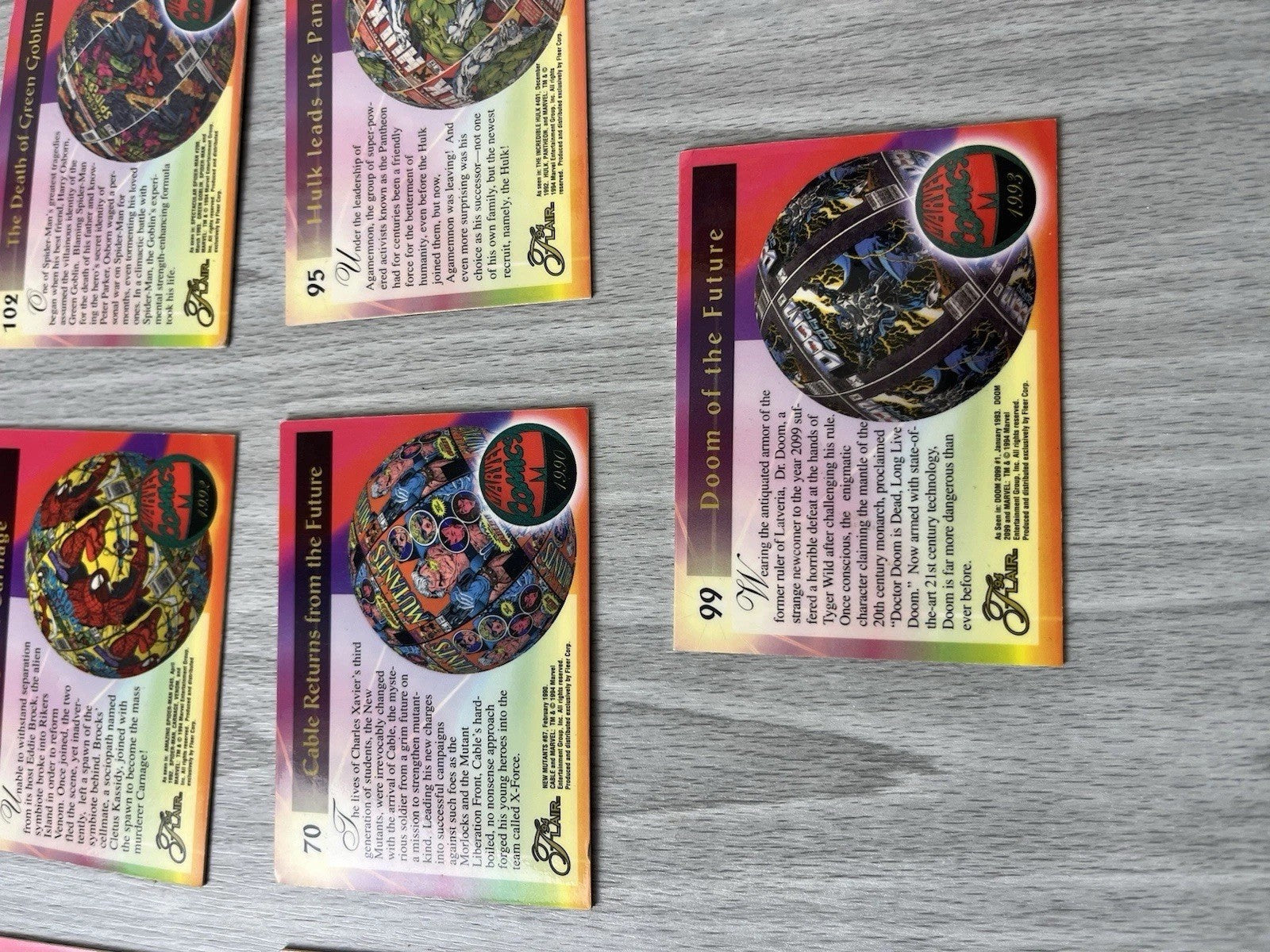 1994 Flair Marvel Cards Rare Collectible Lot - 29 Cards