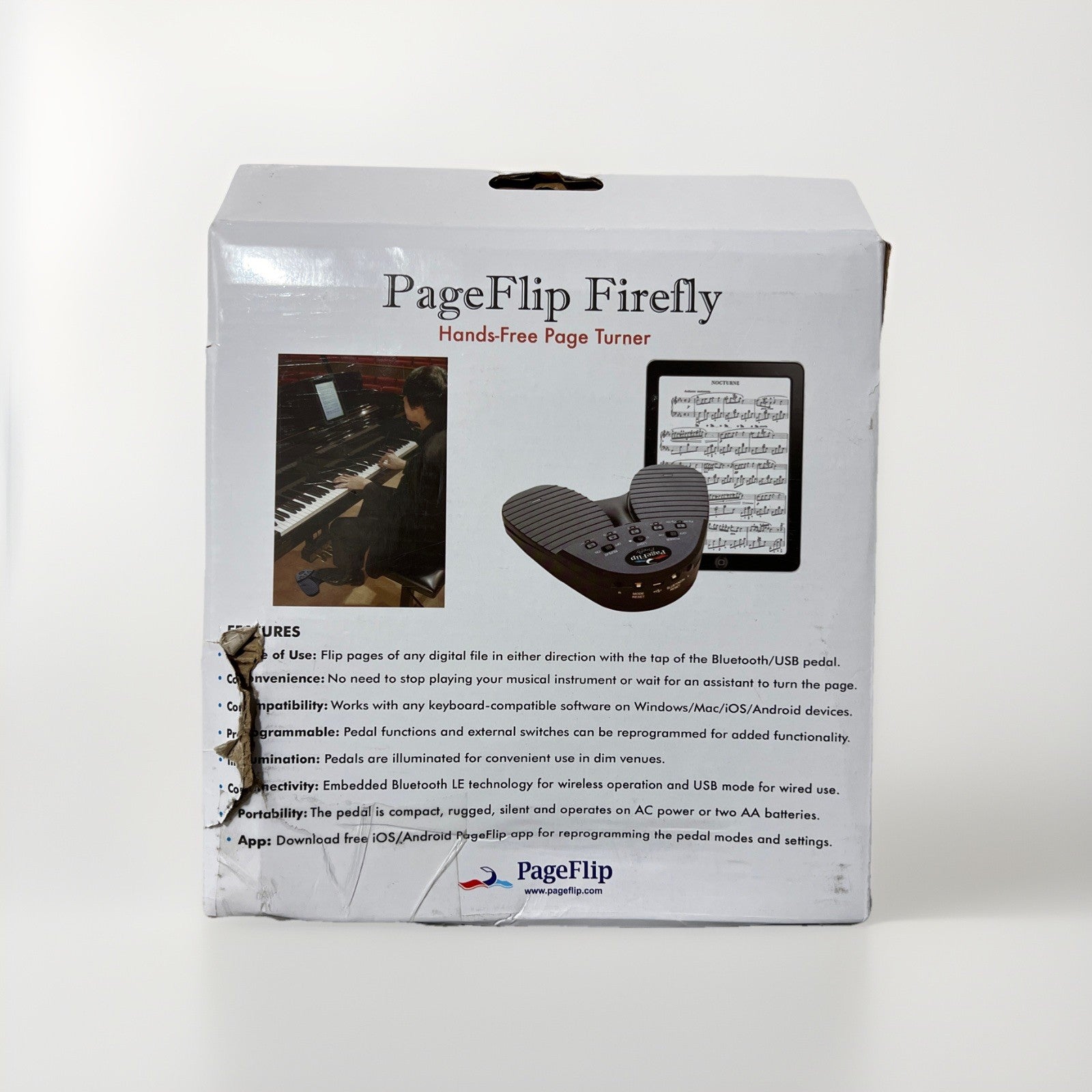 PageFlip Butterfly Bluetooth Hands Free Page-Turning Foot Pedal