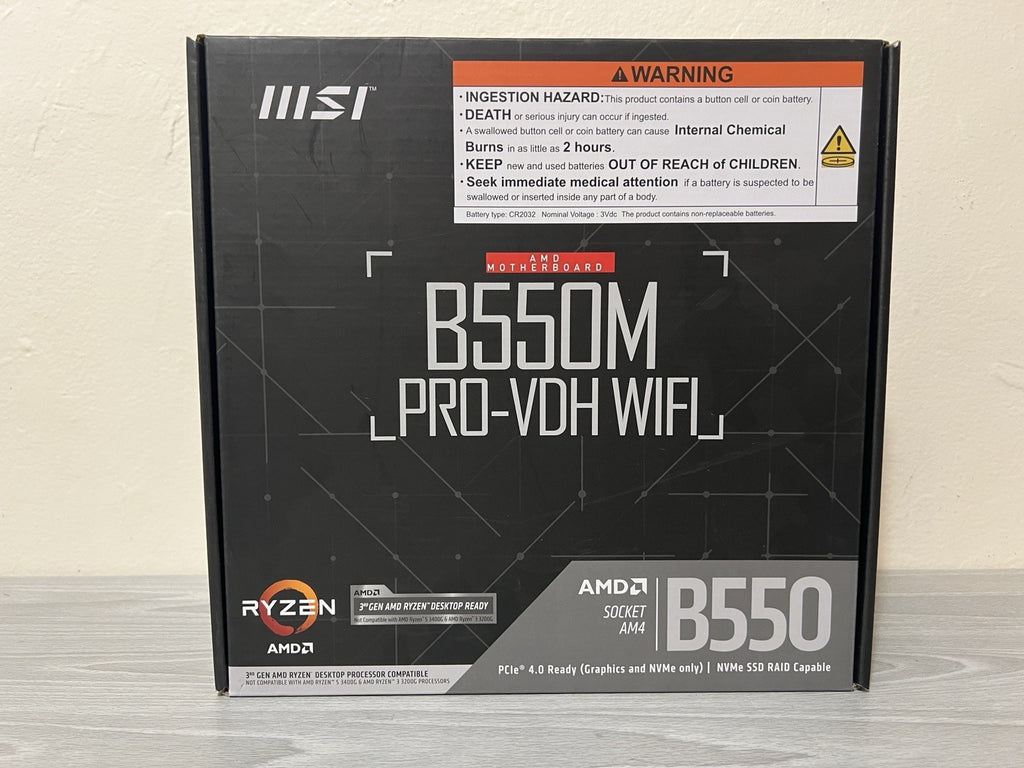 MSI ‎B550M PRO-VDH WIFI Socket AM4 AMD Motherboard New In Box
