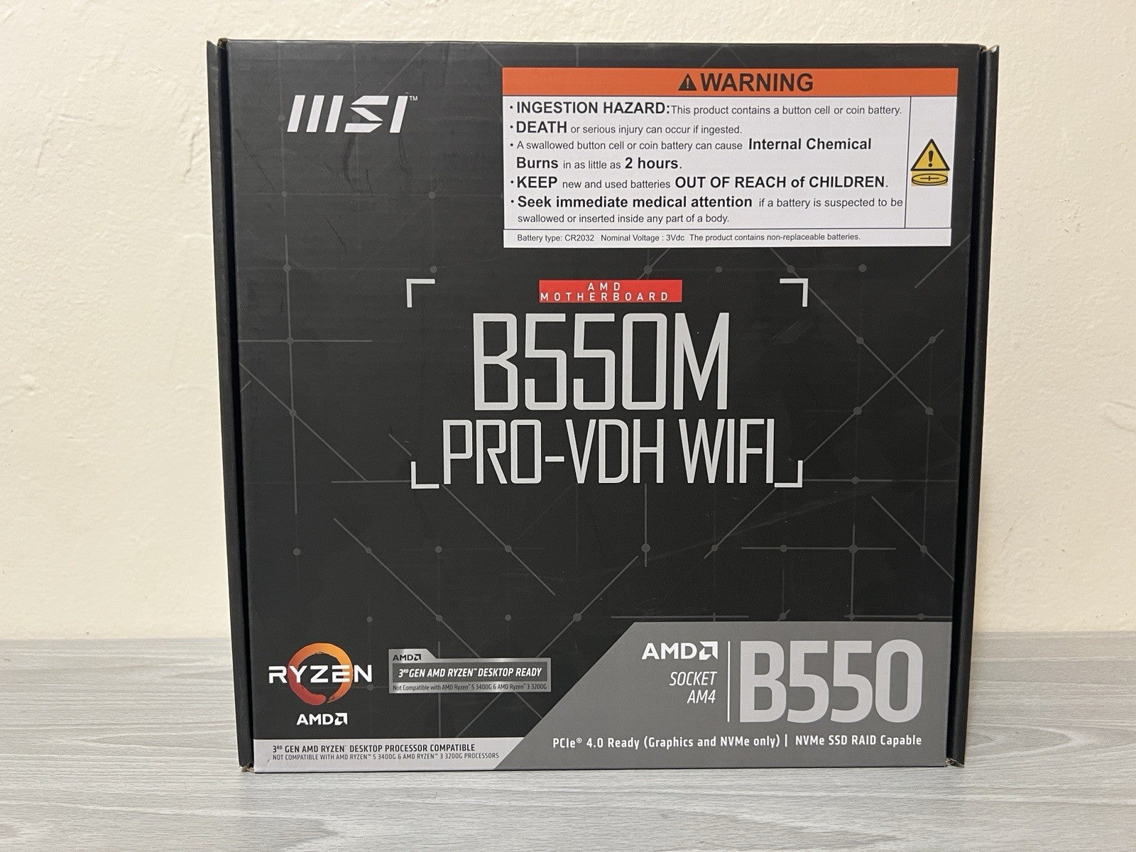 MSI ‎B550M PRO-VDH WIFI Socket AM4 AMD Motherboard New In Box