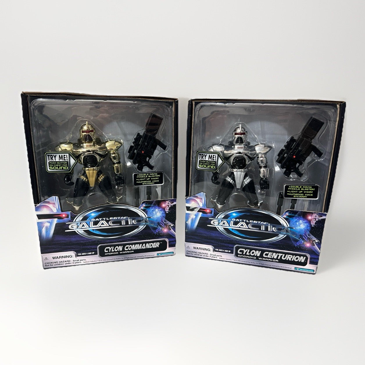 Cylon Commander & Cylon Centurion Battlestar Galactica Figures 1996 (LOT OF 2)