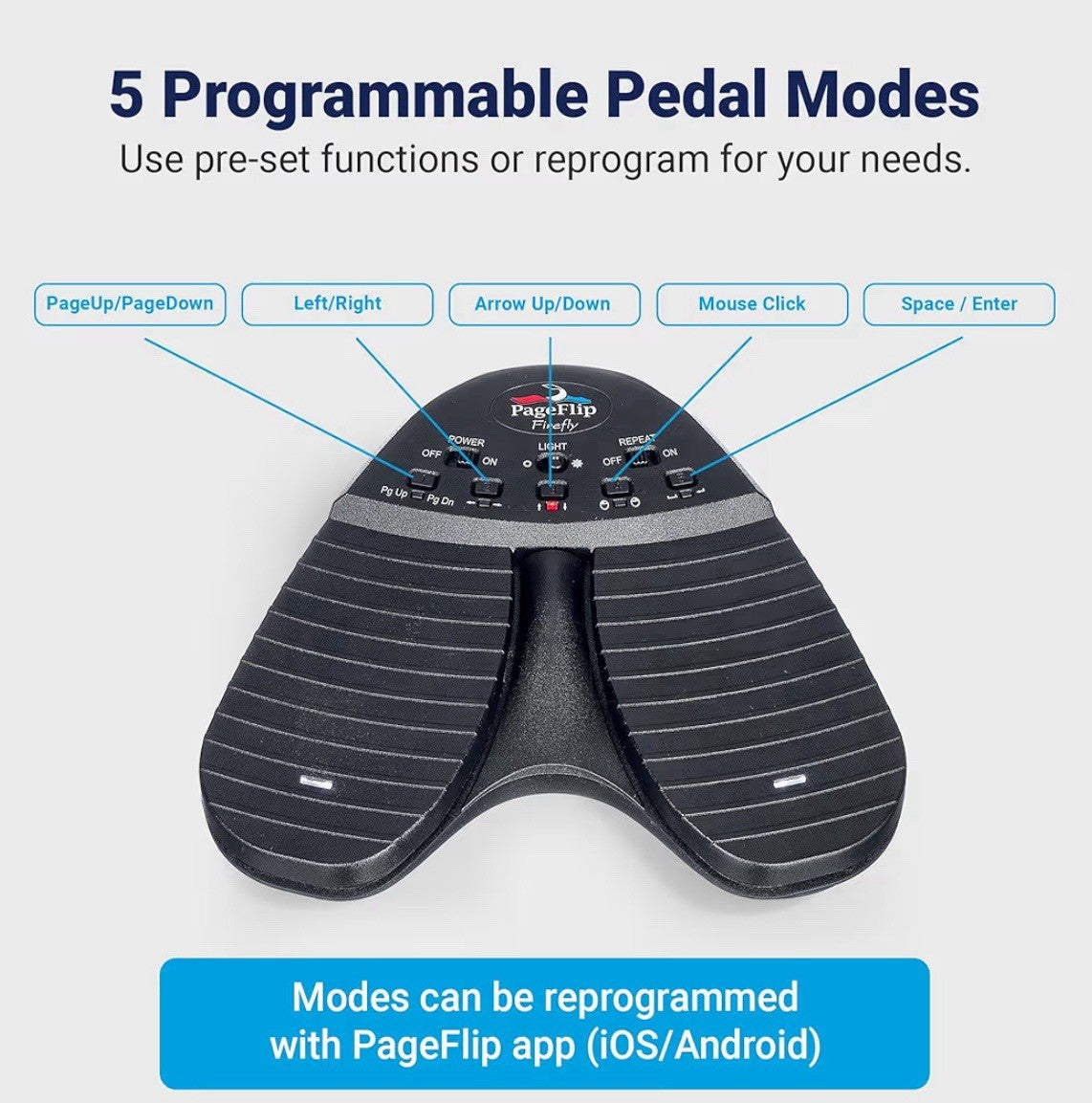 PageFlip Butterfly Bluetooth Hands Free Page-Turning Foot Pedal