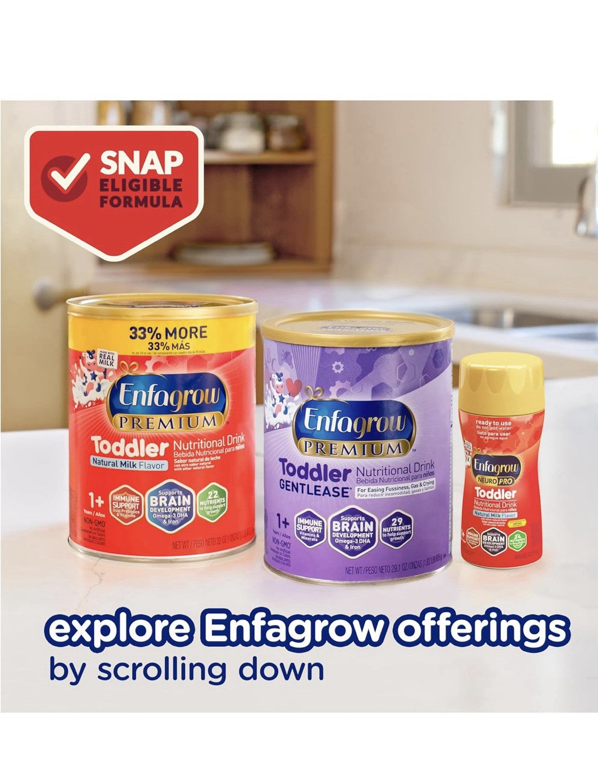 2LBS Enfagrow Premium Powder Toddler - 32oz Toddlers 12 Months and Up Exp 7/2026