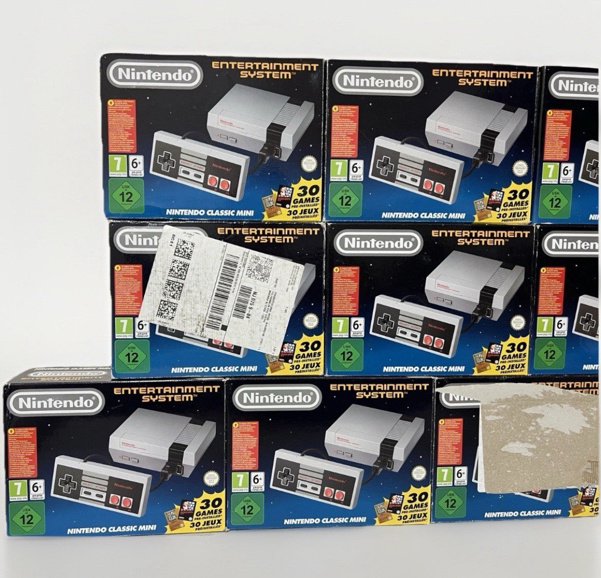 NES Nintendo Entertainment System Classic Mini Game Console EU Edition LOT OF 10