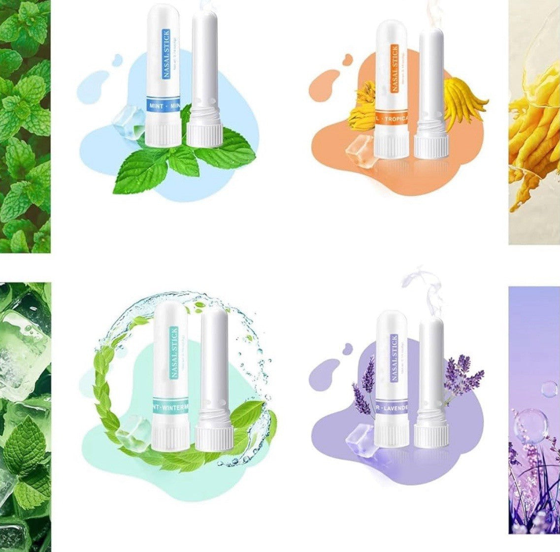 Nasal Stick Boost Energy Set, Nose Inhaler Stick, Better Breathing, Natural...