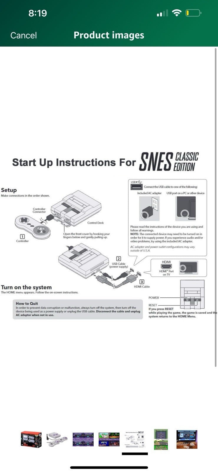 AUTHENTIC Super Classic Mini Entertainment System SNES Included 21 Games