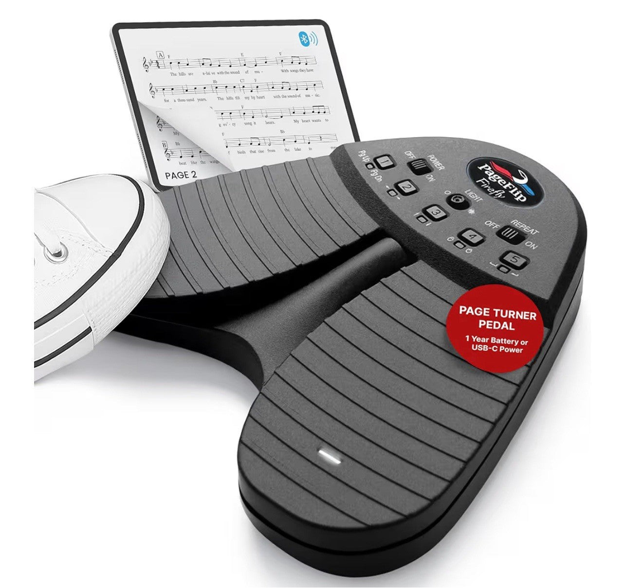 PageFlip Butterfly Bluetooth Hands Free Page-Turning Foot Pedal