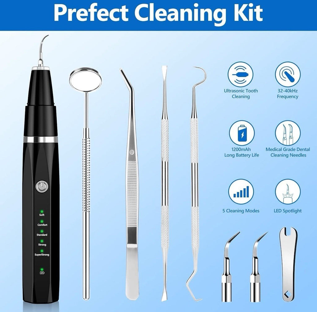 Sonic Electric Tooth Cleaner for Dogs - With Plaque Teeth Cleaning Kit