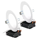 Sunco Lighting 2 Pack 6 Inch Slim LED Downlight with Junction Box 14w-6k