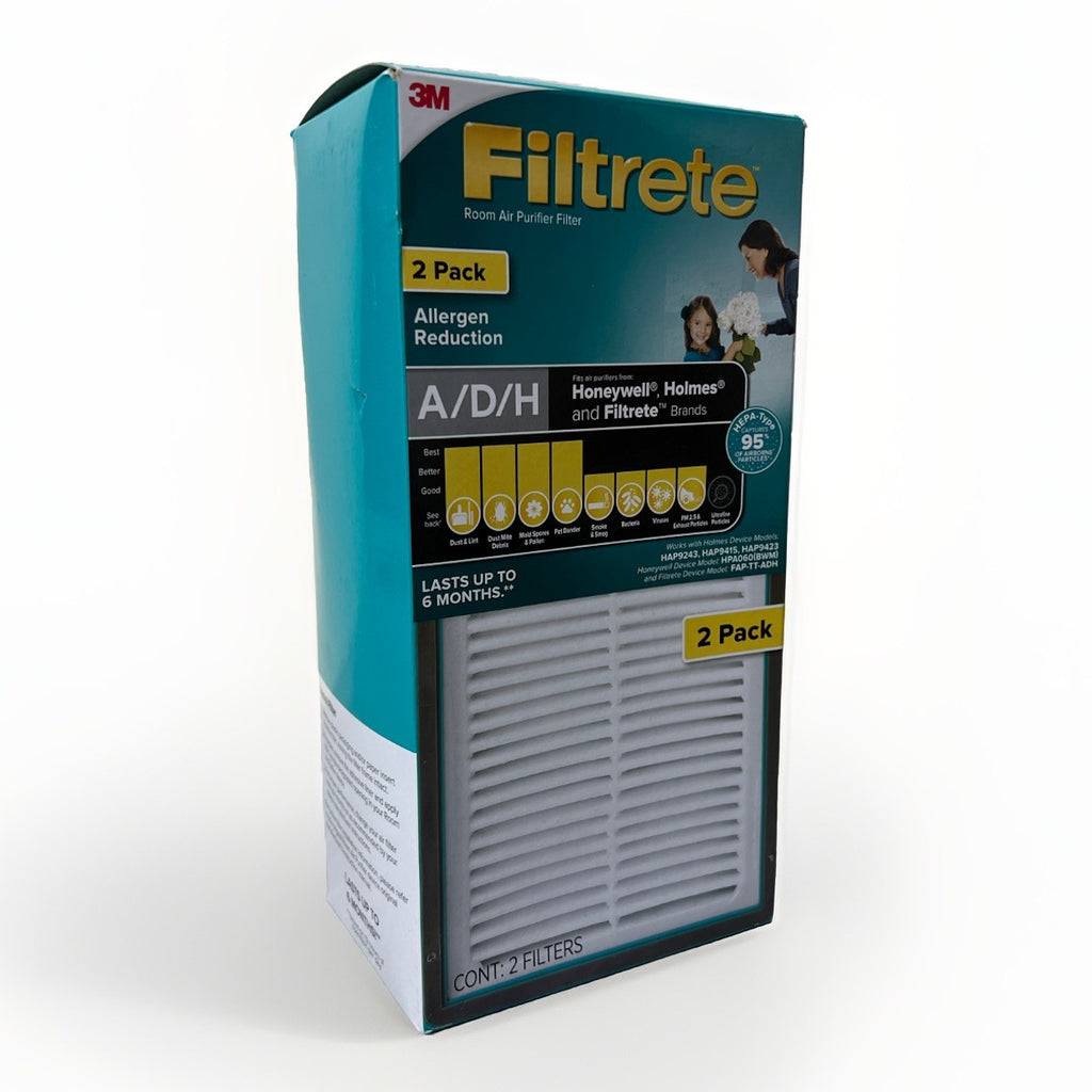 Filtrete A/D/H Allergen Reduction HEPA Air Purifier Replacement Filter, 2 Pack