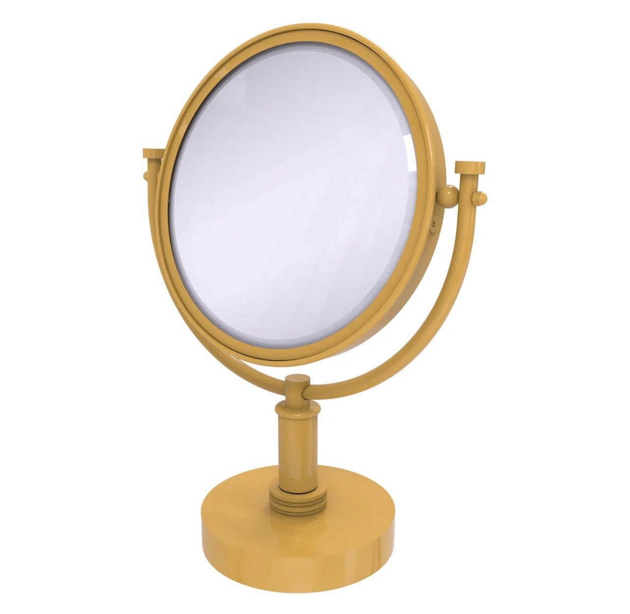 Allied Brass 8 Inch Vanity Top Make-Up Mirror with Grooved Accents SPANISH GOLD