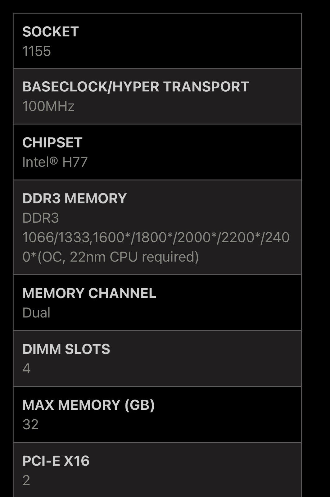 MSI ZH77A-G43 MSI Socket LGA1151 ATX System Board