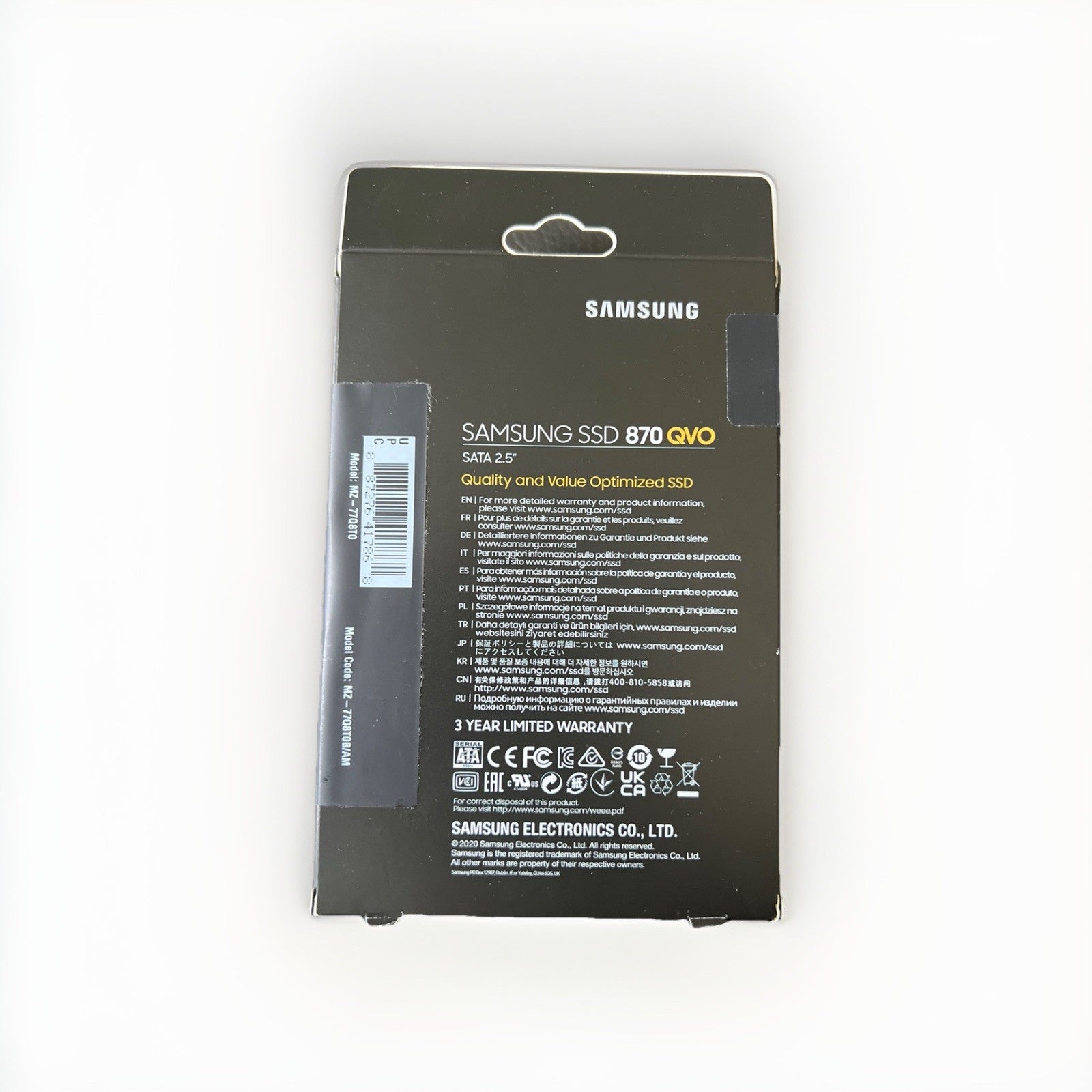 NEW (Sealed) 8TB Samsung 870 QVO 8TB SATA SSD MZ-77Q8T0B 2.5" SATAIII 6Gb/s