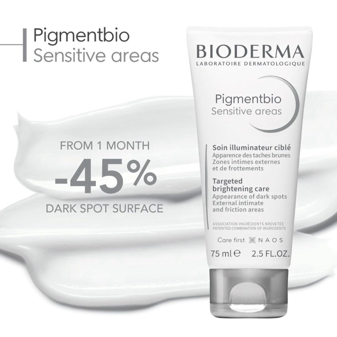 Bioderma Pigmentbio Sensitive Areas Brightening Care for Hyperpigmentation 75ml