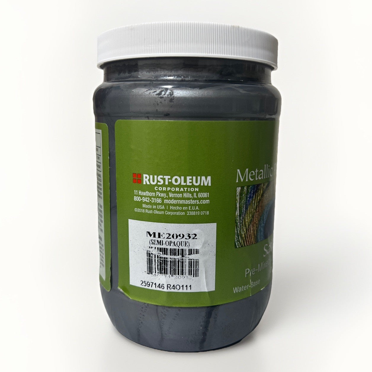 Modern Masters ME209 Pewter Metallic Paint Collection, Satin Water-Based 1 Qt
