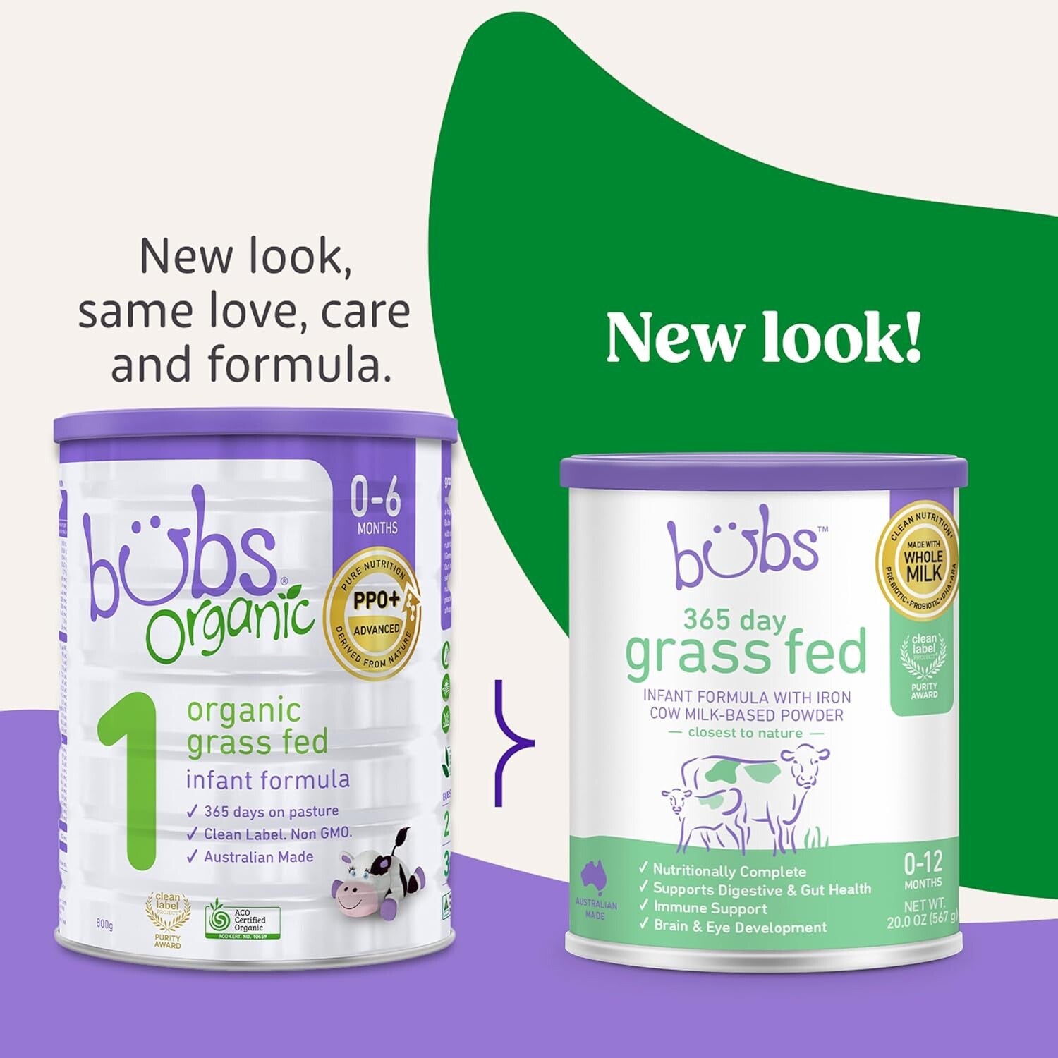 Bubs 365 Grass Fed For Infants 0-12 Months 20oz Immune Support