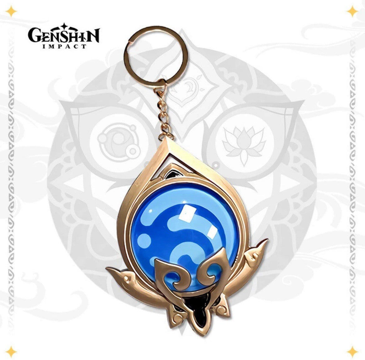 Genshin Impact Sumeru Vision Metal Keychain Key Ring Eye Of Original God Gift