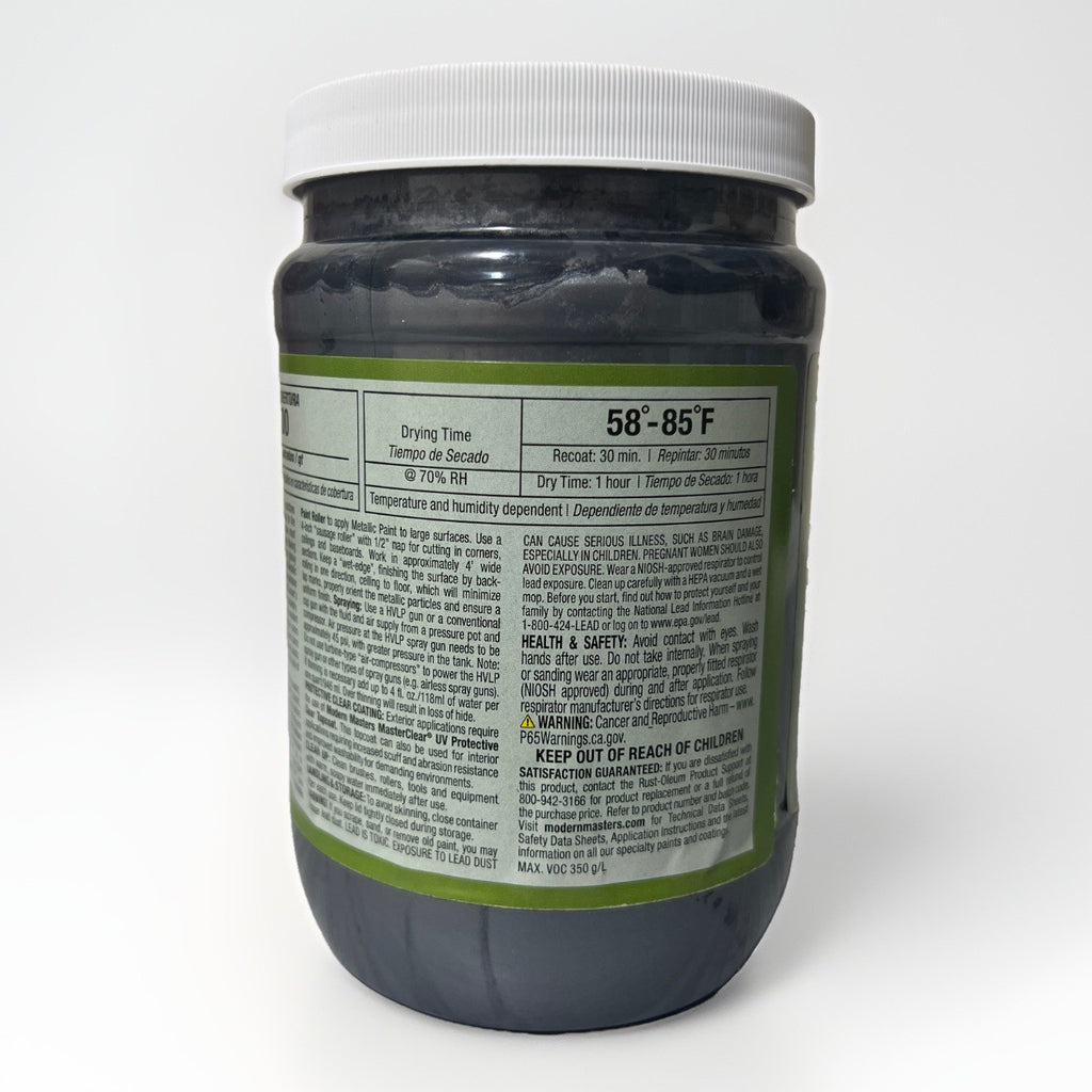 Modern Masters ME209 Pewter Metallic Paint Collection, Satin Water-Based 1 Qt
