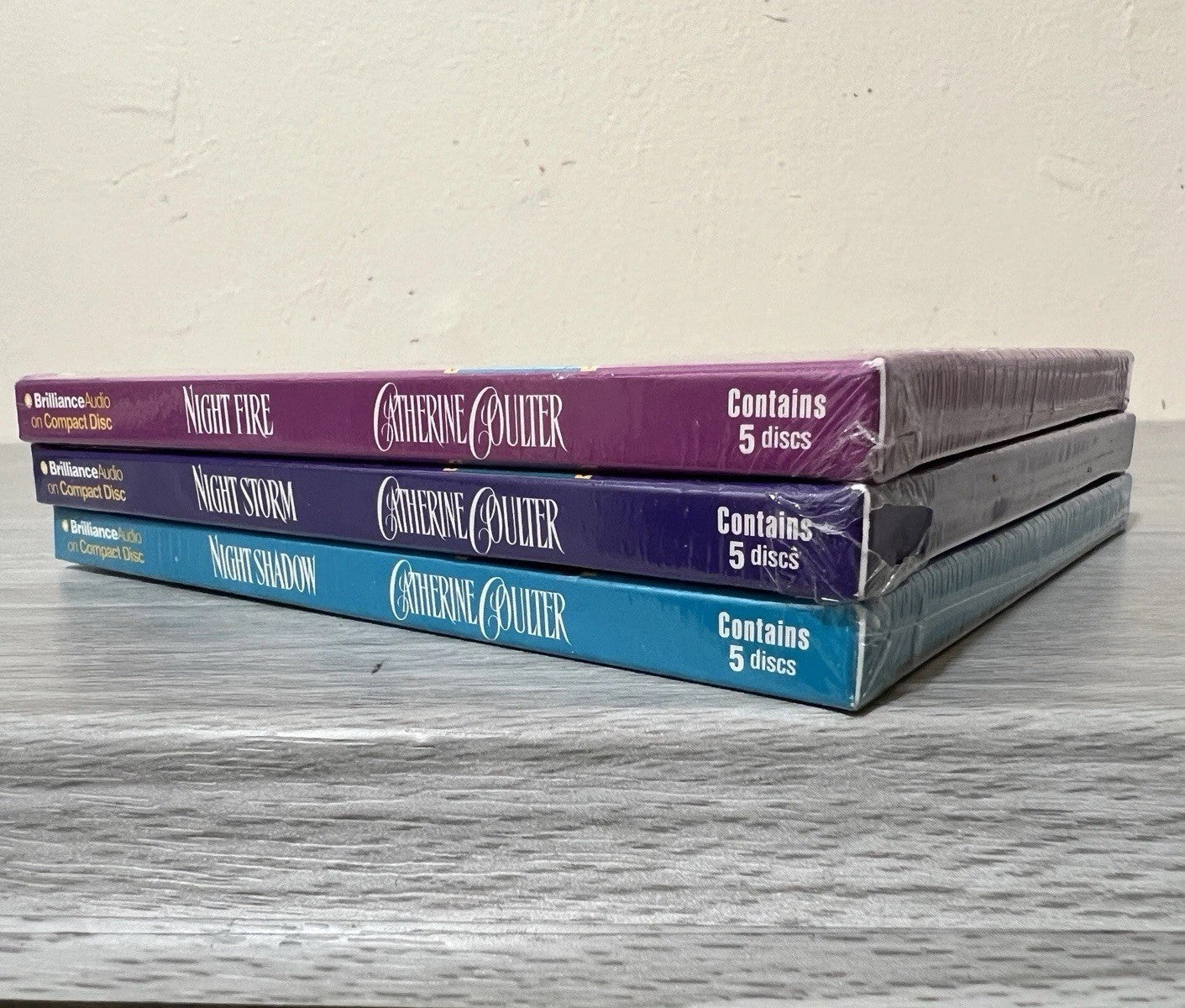 Night Storm, Night Fire, Night Shadow Catherine Coulter Audiobook CD LOT OF 3