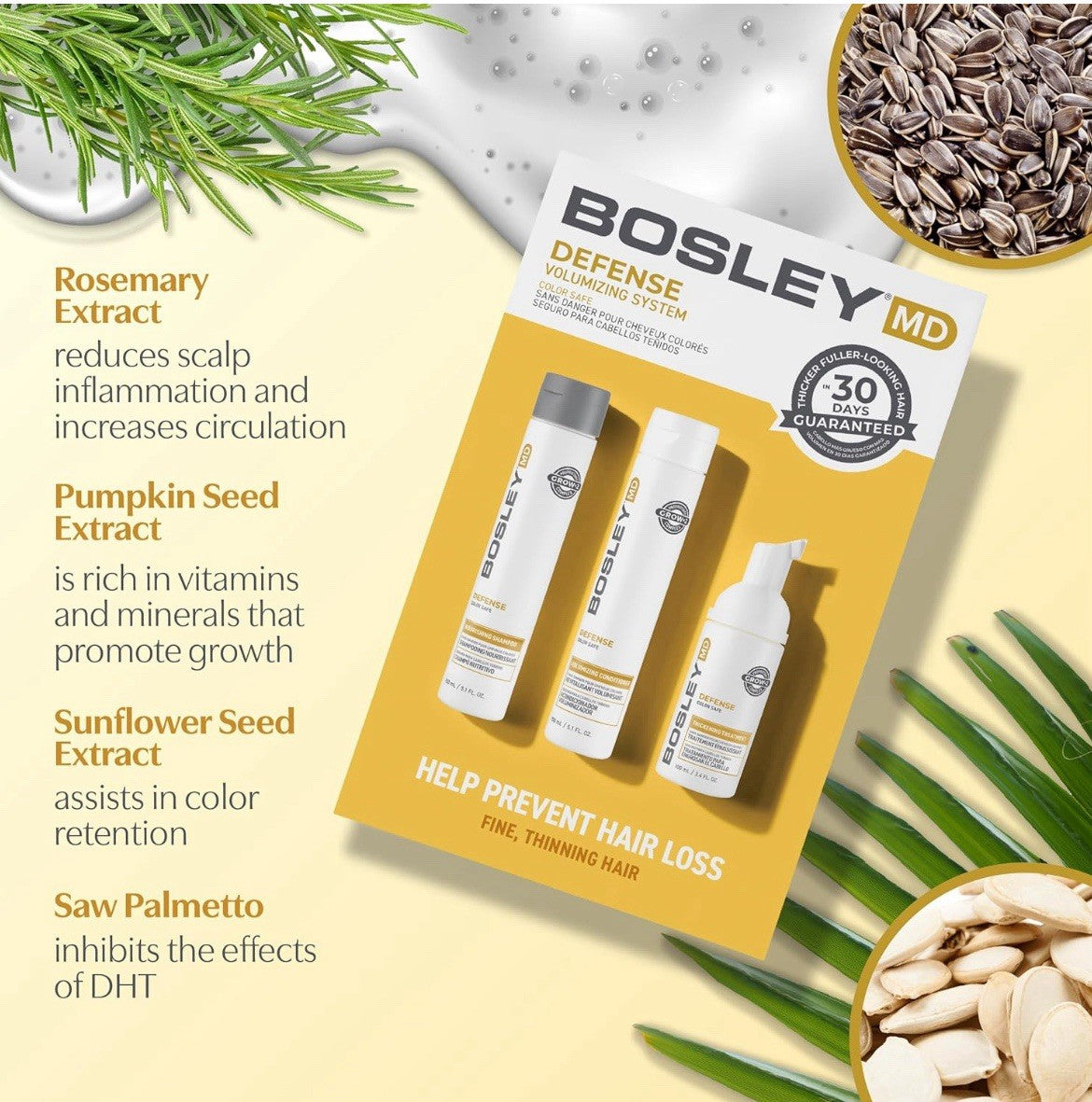 BosleyMD Kit Volumizing Shampoo & Hair Thinning Treatment - Color Safe