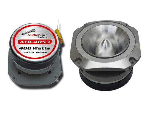 Aluminum Tweeter 4" 400 Watts Car Stereo Bullet Diamond Chrome ATR-4053 - 1 Pack